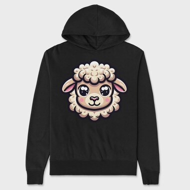 Kawaii Sheep Face, Hanorac Oversize Barbati (Unisex)