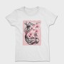 Koi Fish Animal Sakura Flowers, Tricou Femei