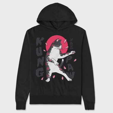 Kung Fu Karate Cat, Hanorac Oversize Barbati (Unisex)