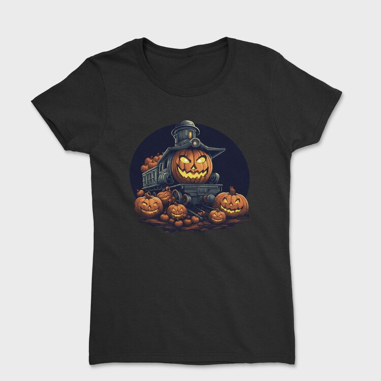 Halloween Pumpkin Train King, Tricou Femei