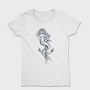 Hand Drawn Mermaid Siren And Anchor, Tricou Femei