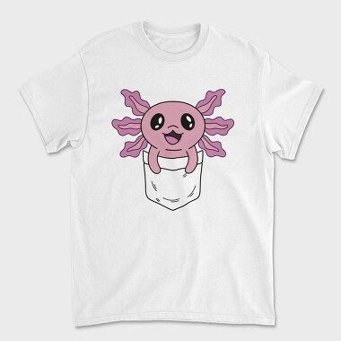 Happy Pocket Axolotl Animal, Tricou Barbati (Unisex)