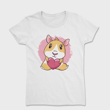 Heart Guinea Pig With, Tricou Femei