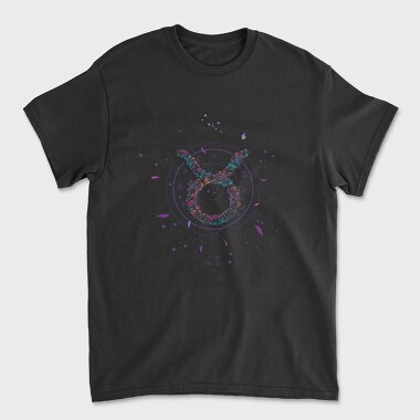 Taurus Floral Zodiac Sign, Tricou Barbati (Unisex)