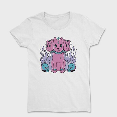 Three Headed Dog Pastel Goth Pink, Tricou Femei