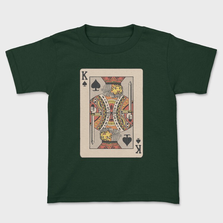 Tiger King Of Spades Card, Tricou Copii