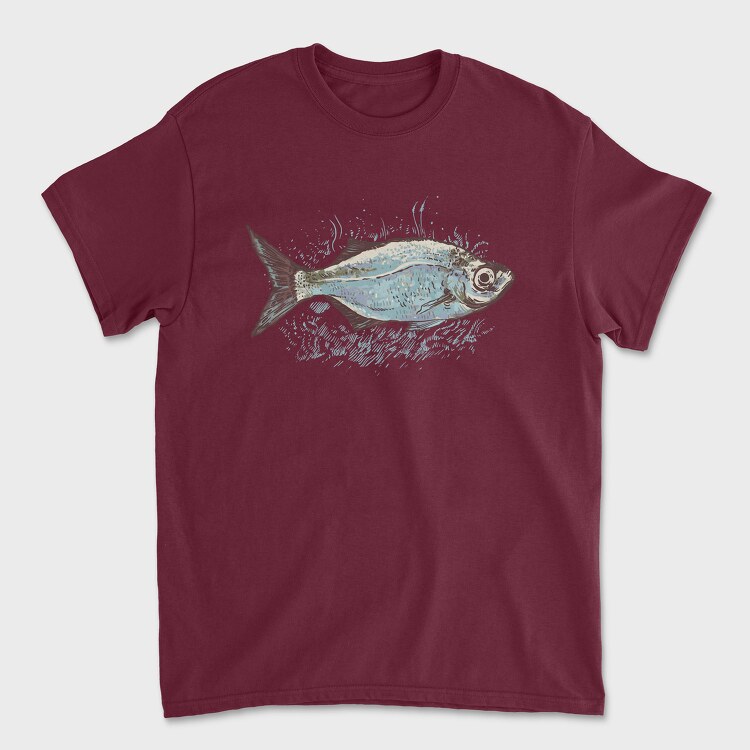 Fish Drawing, Tricou Barbati (Unisex)