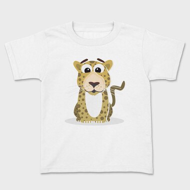 Leopard Cartoon Vibes, Tricou Copii