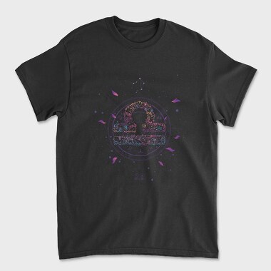 Libra Floral Zodiac Sign 07, Tricou Barbati (Unisex)