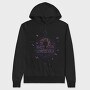 Libra Floral Zodiac Sign 07, Hanorac Oversize Barbati (Unisex)