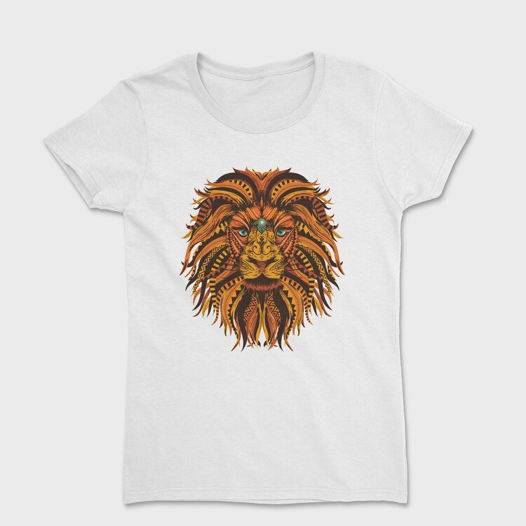 Lion Mandala Illustration Color 001, Tricou Femei
