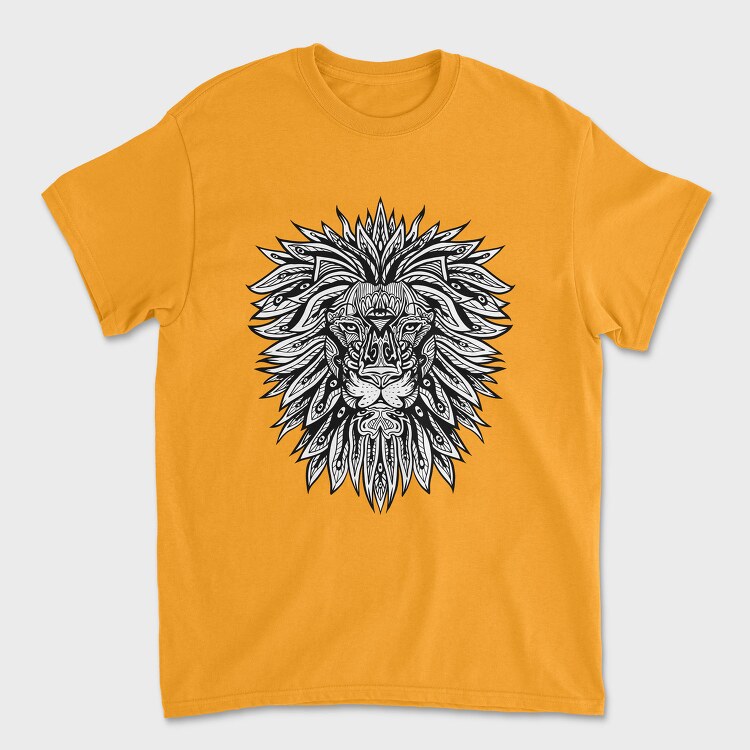 Lion Mandala Psicodelic, Tricou Barbati (Unisex)