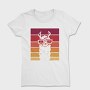 Llama Animal Retro Sunset, Tricou Femei