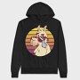 Llama Animal With Sunglasses, Hanorac Oversize Barbati (Unisex)