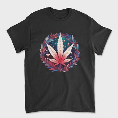 Patriotic Cannabis Leaf 4th Of July, Tricou Barbati (Unisex)