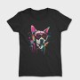 Hip Dog With Headphones Summer Dj, Tricou Femei