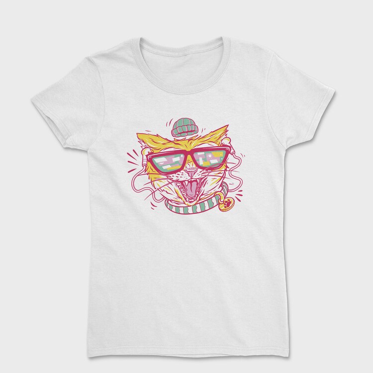 Hipster Gamer Cat, Tricou Femei