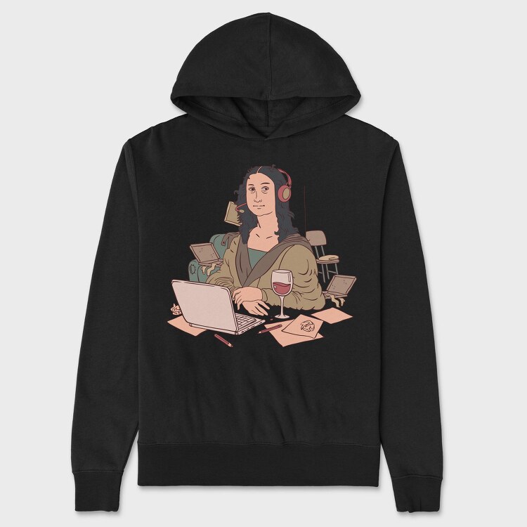 Home Office Mona Lisa, Hanorac Oversize Barbati (Unisex)