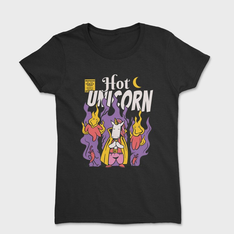 Hot Unicorn Cartoon, Tricou Femei