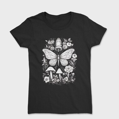Whimsical Cottagecore Moth, Tricou Femei