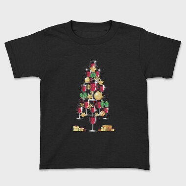 Wine Christmas Tree 001, Tricou Copii