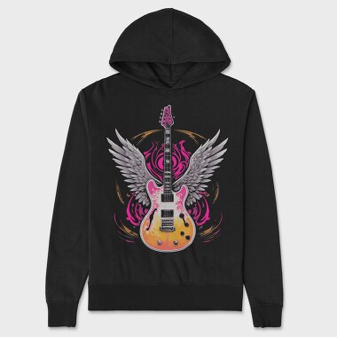 Winged Guitar Rock, Hanorac Oversize Barbati (Unisex)