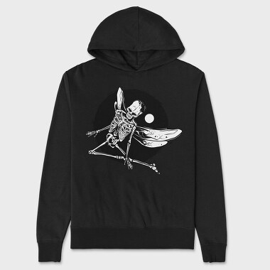 Winged Skeleton Grunge Fly, Hanorac Oversize Barbati (Unisex)