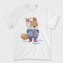 Winter Fox Friend, Tricou Barbati (Unisex)