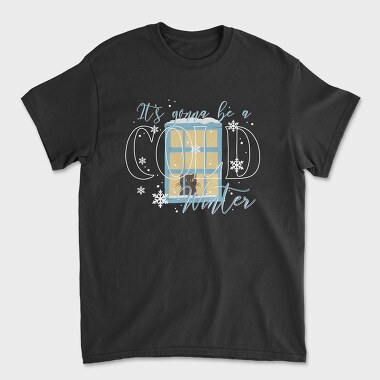 Winter Window Cat, Tricou Barbati (Unisex)