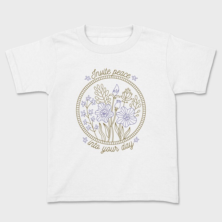 Peaceful Flower Set Quote 04, Tricou Copii