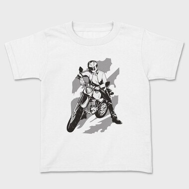 Person With Motorcycle Motorcyclist, Tricou Copii