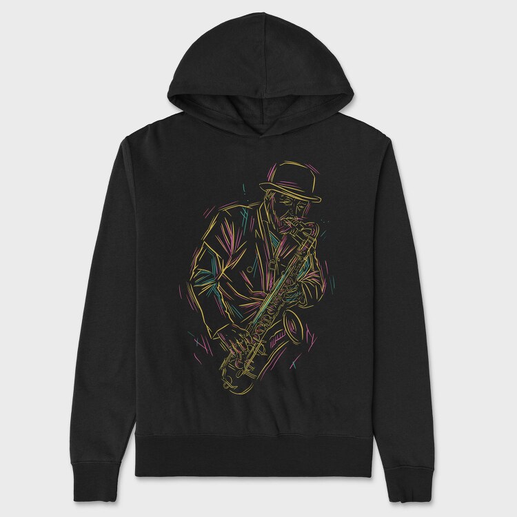 Saxophone Man, Hanorac Oversize Barbati (Unisex)