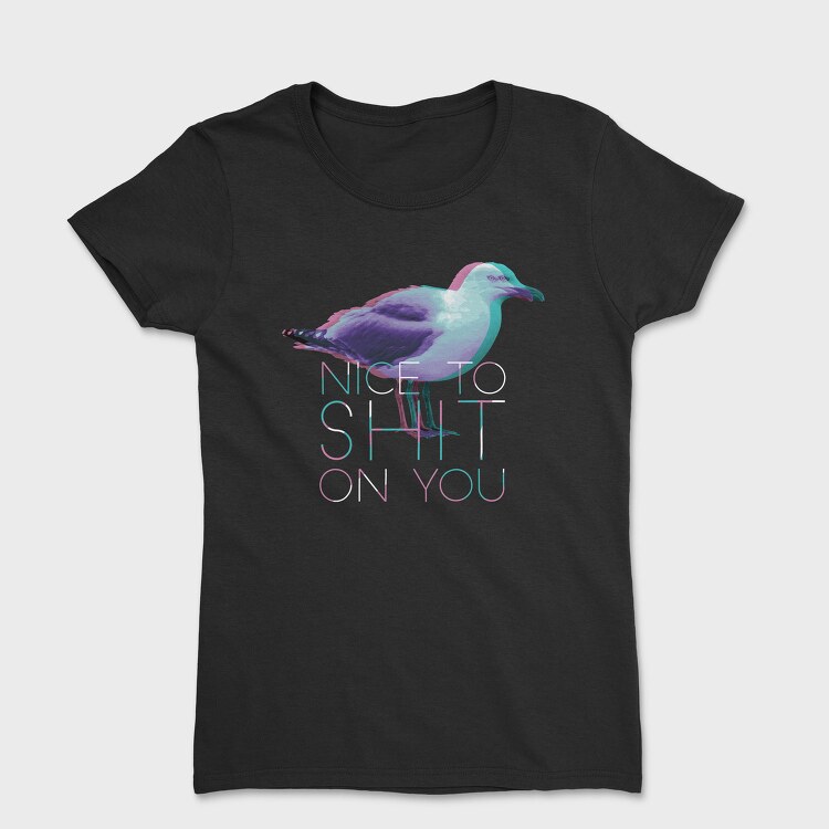 Seagull Bird Animal Funny, Tricou Femei