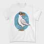 Seagull With Eyeglasses Character, Tricou Barbati (Unisex)