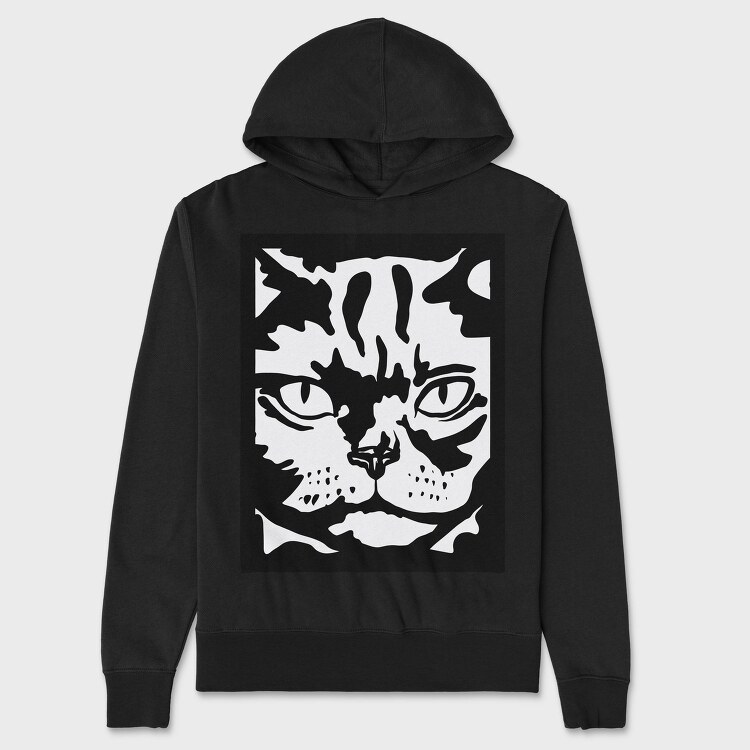 Serious Cat Cat Obey, Hanorac Oversize Barbati (Unisex)