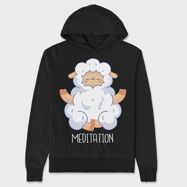 Sheep Animal Mahditation Meditation, Hanorac Oversize Barbati (Unisex)