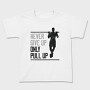 Silhouette Doing Calisthenics Only Pullup, Tricou Copii