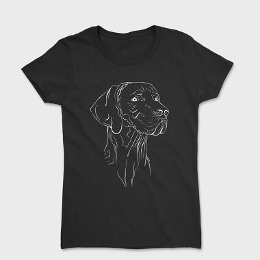 Hunting Dog Weimaraner Face, Tricou Femei