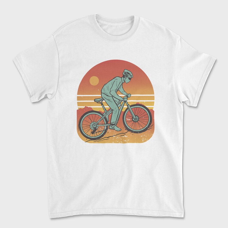 Man In Mountain Bike, Tricou Barbati (Unisex)