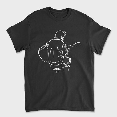Man Playing Guitar Music Instrument Guitaris, Tricou Barbati (Unisex)