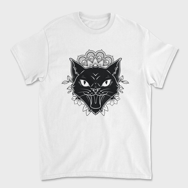 Mandala Cat Tattoo, Tricou Barbati (Unisex)