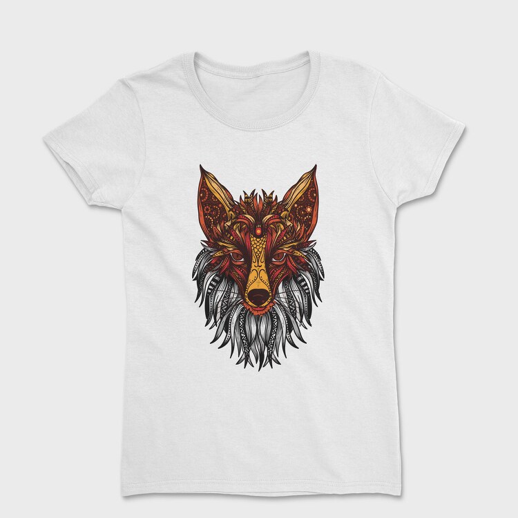 Mandala Fox Color 001, Tricou Femei