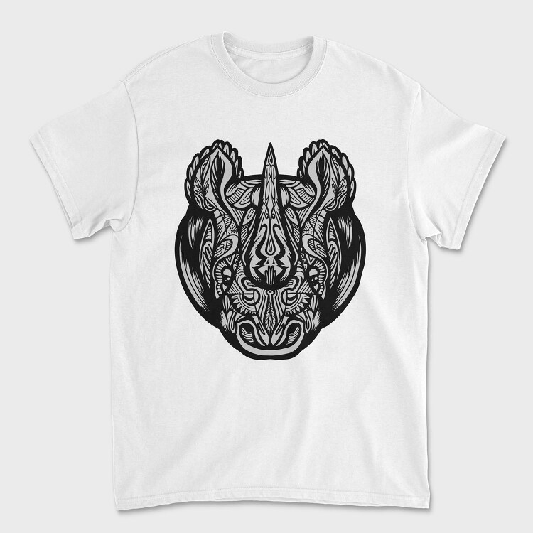 Mandala Rhino, Tricou Barbati (Unisex)