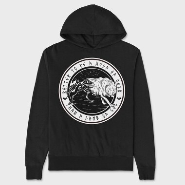 Wolf Of Odin Fenrir, Hanorac Oversize Barbati (Unisex)