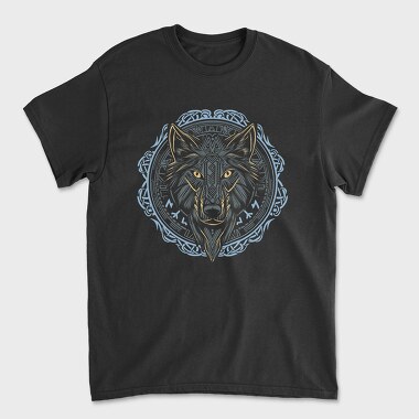 Wolf With Runes, Tricou Barbati (Unisex)