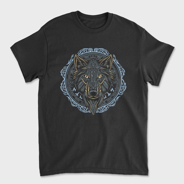 Wolf With Runes, Tricou Barbati (Unisex)