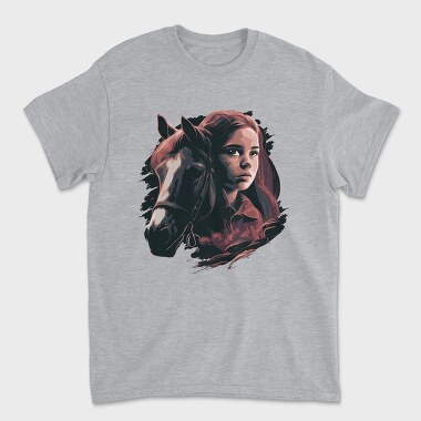 Woman And Horse Animal Girl, Tricou Barbati (Unisex)