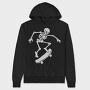 Skateboarding Skeleton On Skateboard, Hanorac Oversize Barbati (Unisex)