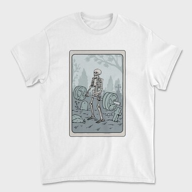 Skeleton Gym Deadlifting Humor, Tricou Barbati (Unisex)