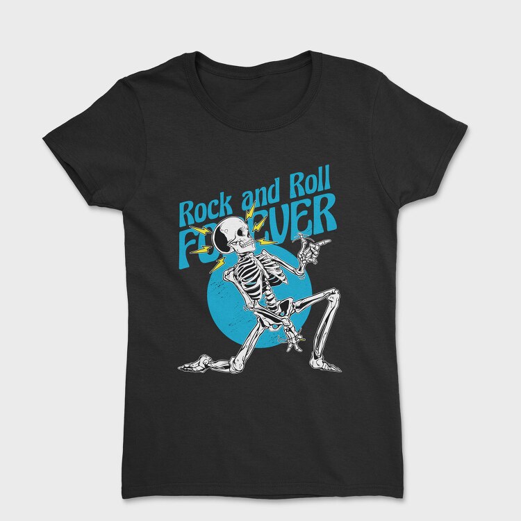 Skeleton Rock And Roll Forever, Tricou Femei